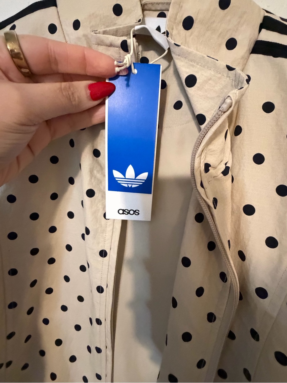NEW adidas Originals x ASOS
Cream Polka Dot Jacket - Picture 6 of 8